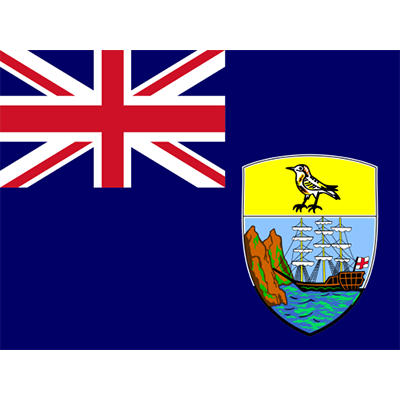 Drapeau Officiel de Sainte-Hélène pour personnaliser les accessoires de bébé sur bebe-prenom.com.