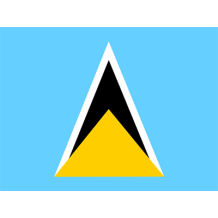 Drapeau Officiel de Sainte-Lucie, parfait pour personnaliser les accessoires de bébé sur bebe-prenom.com.