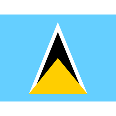 Drapeau Officiel de Sainte-Lucie, parfait pour personnaliser les accessoires de bébé sur bebe-prenom.com.