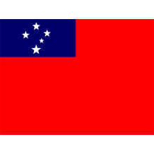 Drapeau officiel des Samoa, idéal pour personnaliser les vêtements et accessoires de votre bébé. Disponible sur bebe-prenom.com.