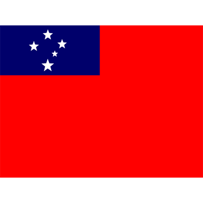 Drapeau officiel des Samoa, idéal pour personnaliser les vêtements et accessoires de votre bébé. Disponible sur bebe-prenom.com.