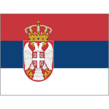 Drapeau officiel de la Serbie, parfait pour personnaliser les accessoires de bébé sur bebe-prenom.com.