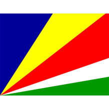 Drapeau Officiel des Seychelles, idéal pour personnaliser les vêtements et accessoires de bébé. Disponibles sur bebe-prenom.com.