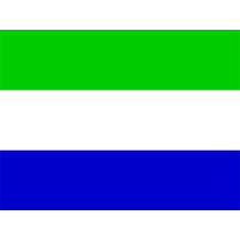 Drapeau Officiel de la Sierra Leone, idéal pour les accessoires de bébé. Découvrez notre collection sur bebe-prenom.com.
