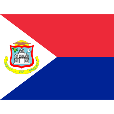 Drapeau Officiel de Sint Maarten, parfait pour les articles de bébé et les accessoires uniques. Disponible sur bebe-prenom.com.