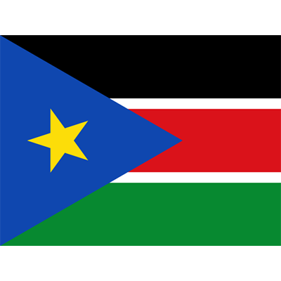 Drapeau Officiel du Soudan du Sud, parfait pour personnaliser les accessoires de bébé sur bebe-prenom.com.