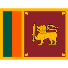 Drapeau Officiel du Sri Lanka pour personnaliser les accessoires de bébé, disponible sur bebe-prenom.com.