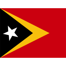 Drapeau Officiel du Timor Oriental, parfait pour décorer les articles de bébé chez bebe-prenom.com.