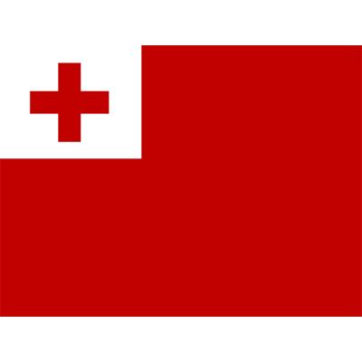 Drapeau officiel des Tonga, parfait pour personnaliser les accessoires de bébé sur bebe-prenom.com.