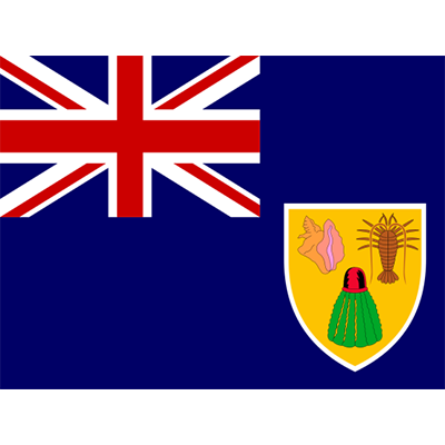 Drapeau Officiel des Îles Turques-et-Caïques, parfait pour personnaliser les accessoires de bébé sur bebe-prenom.com.