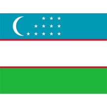 Drapeau officiel de l\'Ouzbékistan, idéal pour personnaliser les accessoires de votre bébé. Disponible sur bebe-prenom.com.