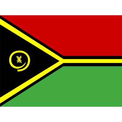 Drapeau Officiel du Vanuatu pour bébé, parfait pour les broderies sur bodys et bavoirs. Disponible sur bebe-prenom.com.