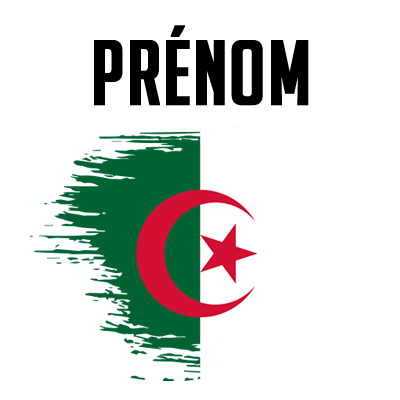 Drapeau effet pinceau Algérie, idéal pour personnaliser les articles pour bébé sur bebe-prenom.com.