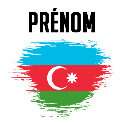 Drapeau effet pinceau Azerbaïdjan, un accessoire coloré pour les petits avec style et originalité. Découvrez-le sur bebe-prenom.