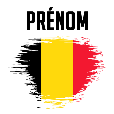 Drapeau effet pinceau Belgique pour personnaliser les accessoires de votre bébé. Parfait pour la boutique bébé-prenom.com.