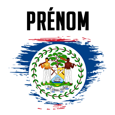 Drapeau effet pinceau Belize pour personnaliser les articles de bébé sur bebe-prenom.com. Une touche d\'originalité!