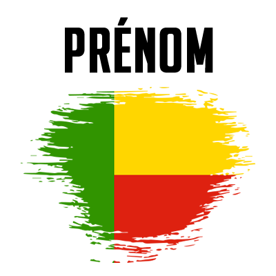 Drapeau effet pinceau Bénin, idéal pour apporter une touche colorée aux accessoires pour bébé sur bebe-prenom.com.
