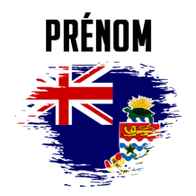 Drapeau effet pinceau Îles Caïmans, idéal pour personnaliser les accessoires de bébé sur bebe-prenom.com.