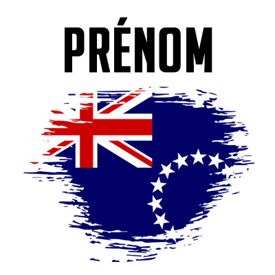 Drapeau effet pinceau les Îles Cook, un design unique pour les accessoires de bébé. Parfait pour ajouter une touche originale !