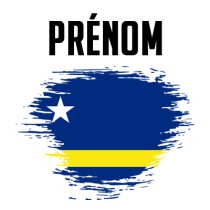 Drapeau effet pinceau Curacao, un design coloré pour les accessoires de votre bébé. Idéal pour personnaliser tétines et vêtement