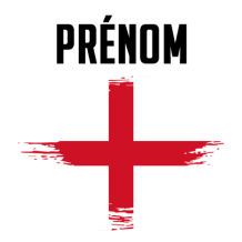 Drapeau effet pinceau Angleterre, idéal pour personnaliser les accessoires de bébé chez bebe-prenom.com.