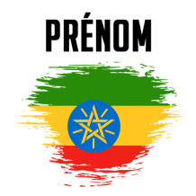 Drapeau effet pinceau Ethiopie, un accessoire coloré pour les petits aventuriers. Parfait pour personnaliser vos affaires !