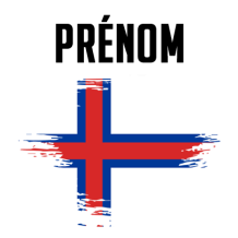 Drapeau effet pinceau Îles Féroé, un accessoire original pour les articles de bébé sur bebe-prenom.com.