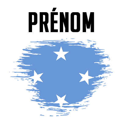 Drapeau effet pinceau États fédérés de Micronésie, idéal pour personnaliser les accessoires de bébé sur bebe-prenom.com.