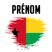 Drapeau effet pinceau Guinée, un accessoire coloré et unique pour les articles de bébé sur bebe-prenom.com.