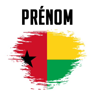 Drapeau effet pinceau Guinée, un accessoire coloré et unique pour les articles de bébé sur bebe-prenom.com.