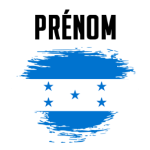 Drapeau effet pinceau Honduras, idéal pour personnaliser les articles de bébé comme tétines et bavoirs sur bebe-prenom.com.