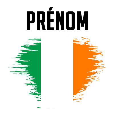 Drapeau effet pinceau Irlande, parfait pour personnaliser les accessoires de bébé. Idéal pour un style unique et coloré.