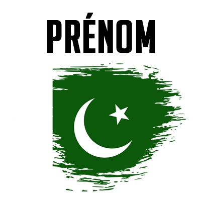 Drapeau effet pinceau Pakistan, idéal pour personnaliser les accessoires de bébé. Disponible sur bebe-prenom.com.