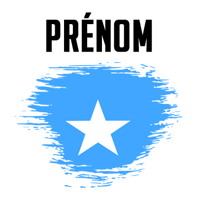 Drapeau effet pinceau Somalie, idéal pour personnaliser les accessoires de votre bébé sur bebe-prenom.com.
