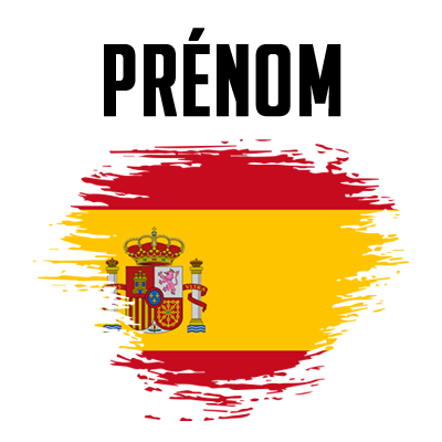 Drapeau effet pinceau Espagne pour personnaliser les accessoires de bébé. Idéal pour une touche colorée et originale.