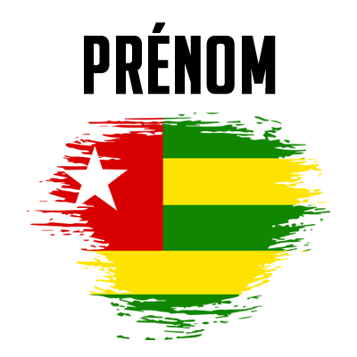 Drapeau effet pinceau Togo, un design adorable pour habiller vos produits pour bébé avec style. Disponible sur bebe-prenom.com.