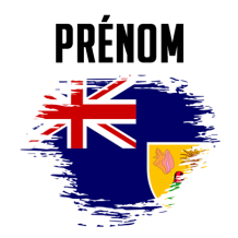 Drapeau effet pinceau Îles Turques-et-Caïques, parfait pour personnaliser les accessoires de bébé sur bebe-prenom.com.
