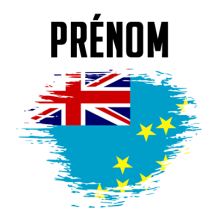 Drapeau effet pinceau Tuvalu, parfait pour les accessoires de bébé sur bebe-prenom.com. Ajoutez une touche unique à leur collect