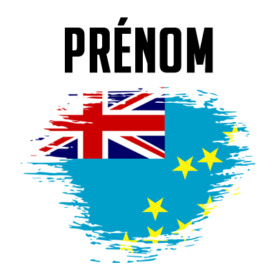 Drapeau effet pinceau Tuvalu, parfait pour les accessoires de bébé sur bebe-prenom.com. Ajoutez une touche unique à leur collect