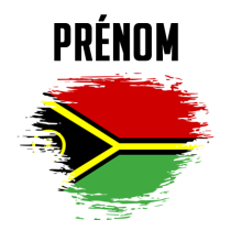 Drapeau effet pinceau Vanuatu, un accessoire coloré et stylé pour personnaliser les articles de bébé sur bebe-prenom.com.