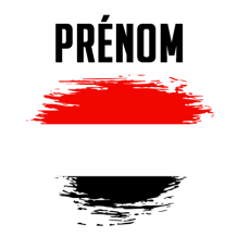 Drapeau effet pinceau Yémen, une touche unique pour les accessoires de bébé, idéal pour un style original et tendance.