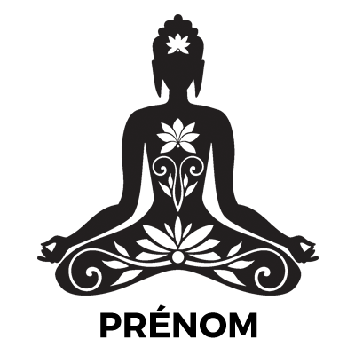 Bouddah méditation style 2, un symbole apaisant idéal pour les accessoires de bébé sur bebe-prenom.com.
