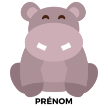 Hippopotame tendance pour bébé, parfait pour accessoires et vêtements adorables. Découvrez notre sélection sur bebe-prenom.com.