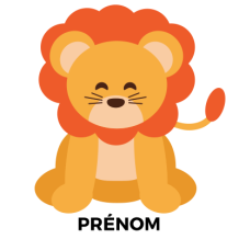 Lion style 3, mignon et coloré, parfait pour accompagner les accessoires de bébé sur bebe-prenom.com.
