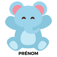 Éléphant style 4, un compagnon doux et mignon pour accompagner votre bébé au quotidien. Découvrez-le sur bebe-prenom.com.
