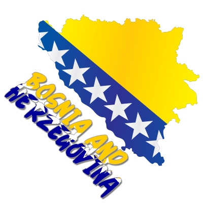 Carte de la Bosnie-Herzégovine : un design unique pour les articles bébé sur bebe-prenom.com.