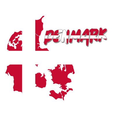Carte du Danemark pour bébés, parfaite pour personnaliser tétines et accessoires. Disponible sur bebe-prenom.com.