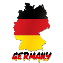 Carte de l\'Allemagne pour bébé, idéale pour personnaliser tétines et accessoires. Disponible sur bebe-prenom.com.