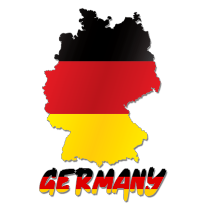 Carte de l\'Allemagne pour bébé, idéale pour personnaliser tétines et accessoires. Disponible sur bebe-prenom.com.