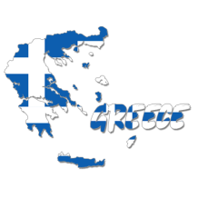 Carte de la Grèce, idéale pour personnaliser vos articles pour bébé sur bebe-prenom.com.